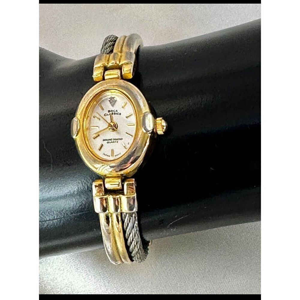 Boca Classics genuine diamondโquartz watch